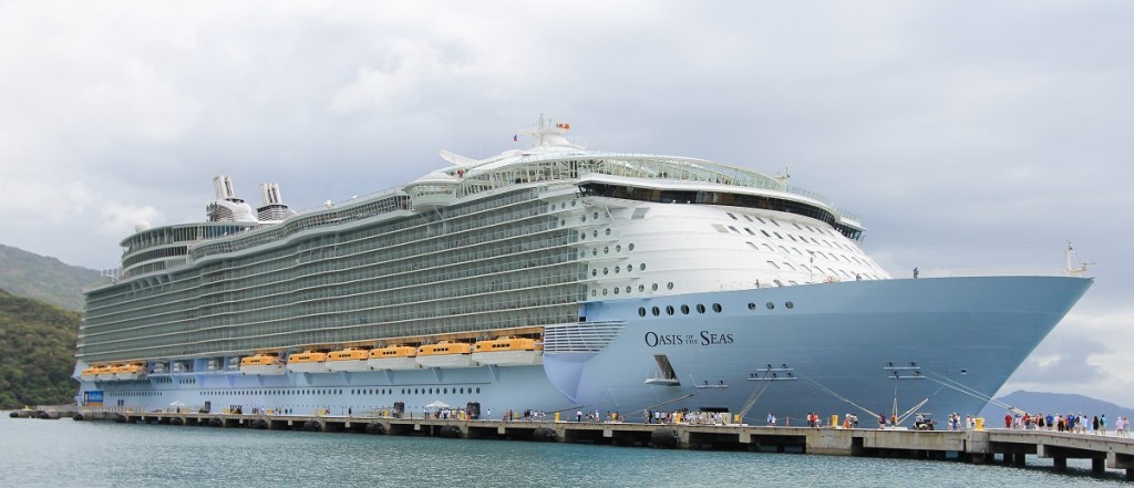 Labadee, Haiti,Ð May 4, 2011: Royal Caribbean, Oasis of the Seas docked in Labadee, Haiti on May 4 2011. The second largest passenger ship ever constructed behind sister ship Allure of the Seas.