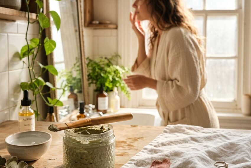 Rôzne druhy ílu na pleť v miskách pripravené na kozmetické použitie